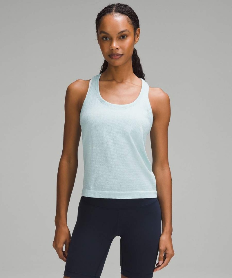 Lululemon Swiftly Tech Racerback 2.0 Race Length Tanktop Damen Blau | 4368XRMGI