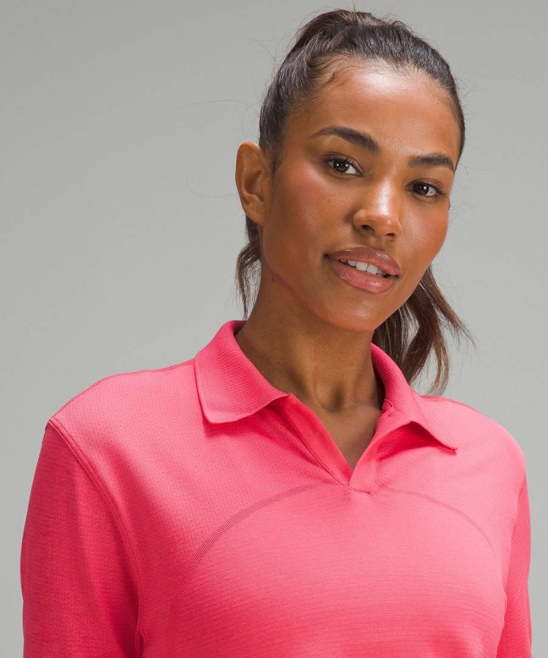 Lululemon Swiftly Tech Relaxed-Fit Polo Shirts Damen Rot | 7398BOITQ