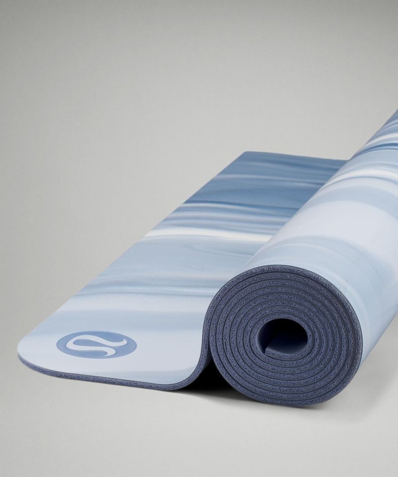 Lululemon The (Big) Mat Made With FSC™ Certified Rubber Marble Yogamatten Damen Blau Blau Weiß Blau | 0643CAGZQ