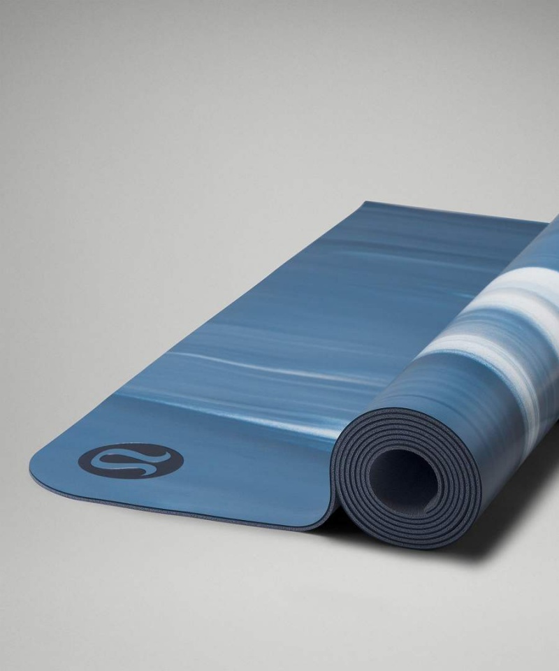 Lululemon The Mat 3mm Made With FSC™ Certified Rubber Yogamatten Damen Blau Blau Weiß Blau | 7624DTWAY