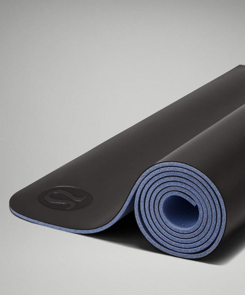 Lululemon The Mat 5mm Made With FSC™ Certified Rubber Logo Yogamatten Damen Schwarz Blau Beige | 6927SGLRJ