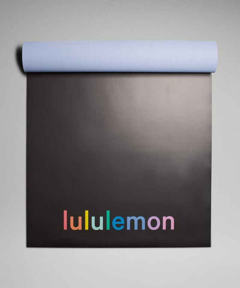 Lululemon The Mat 5mm Made With FSC™ Certified Rubber Logo Yogamatten Damen Schwarz Blau Beige | 6927SGLRJ