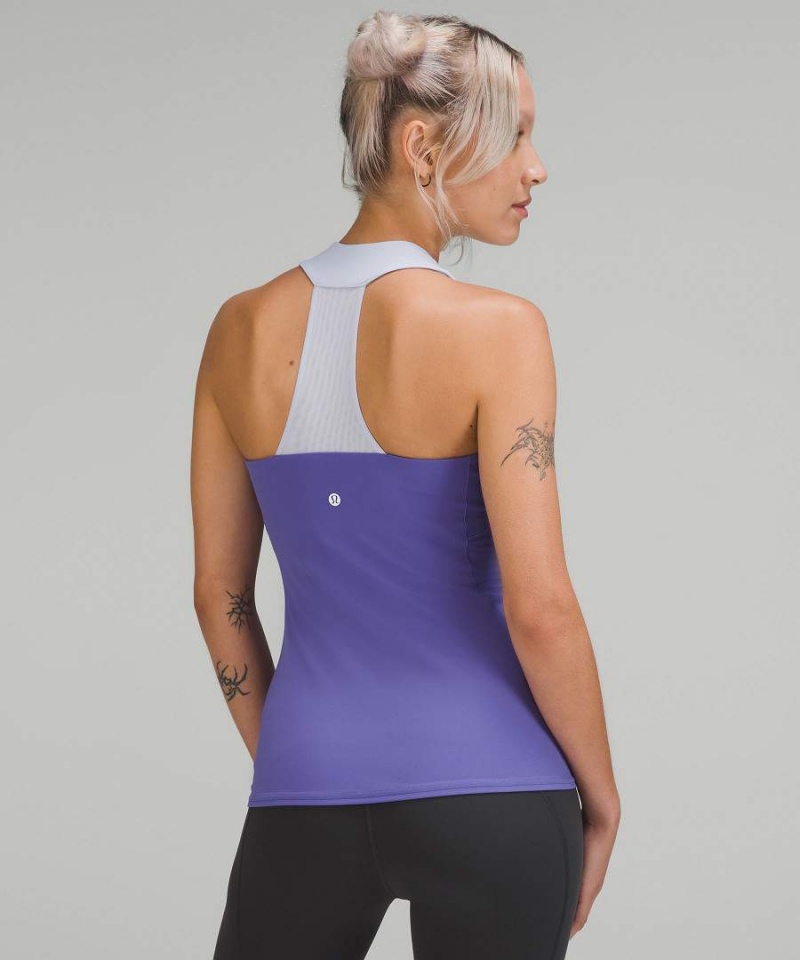 Lululemon Throwback Scoop Neck Tanktop Damen Indigo Blau | 0124BKPUY