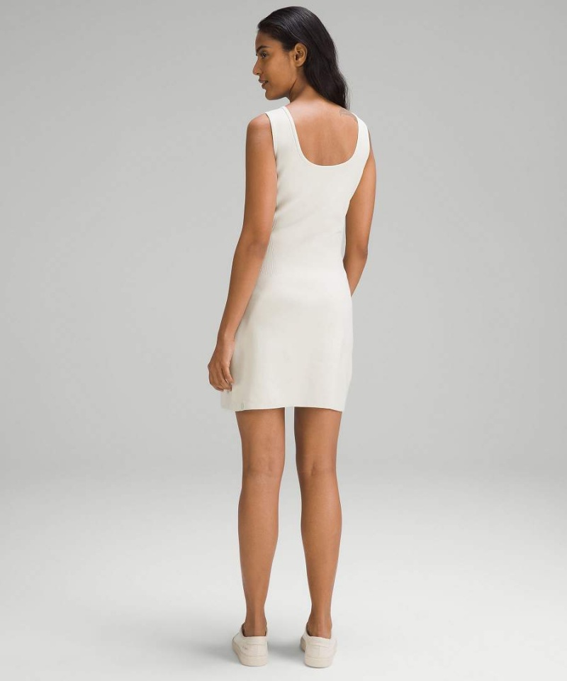 Lululemon Tight-Fit Knit Tank Kleid Damen Beige | 6501KMQCG