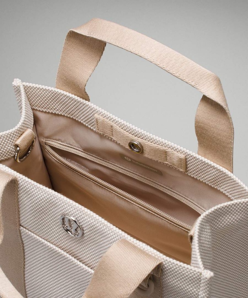 Lululemon Two-Tone Canvas Mini 4.5L Tragetasche Damen Weiß | 1863VSXZP