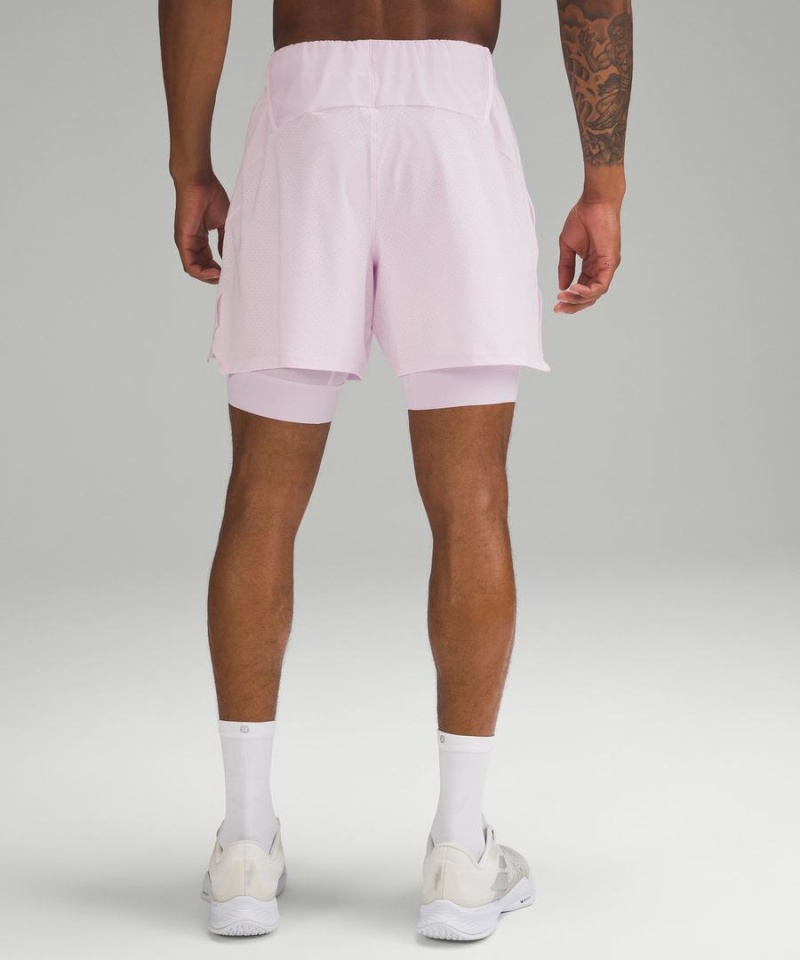 Lululemon Vented Tennis Kurze Hose Herren Rosa | 5183WVQXM