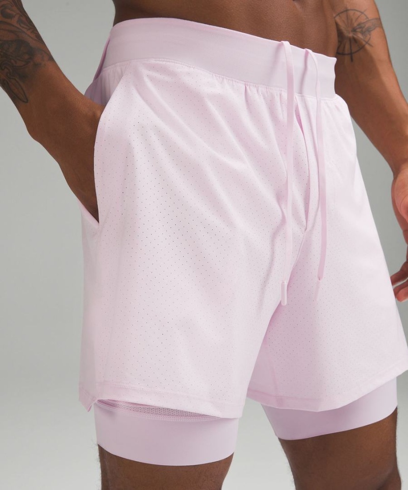 Lululemon Vented Tennis Kurze Hose Herren Rosa | 5183WVQXM