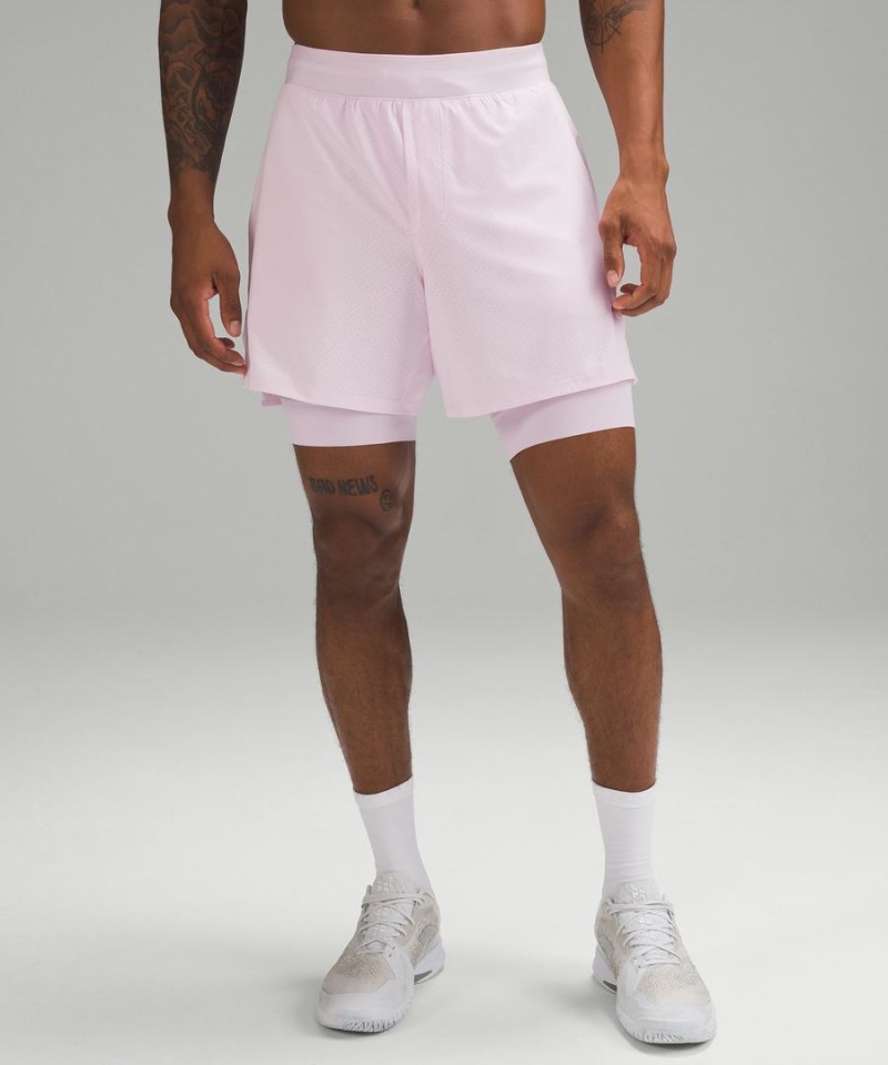 Lululemon Vented Tennis Kurze Hose Herren Rosa | 5183WVQXM