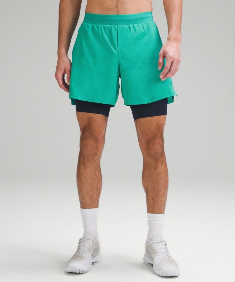 Lululemon Vented Tennis Kurze Hose Herren Grün | 4738FRPVL