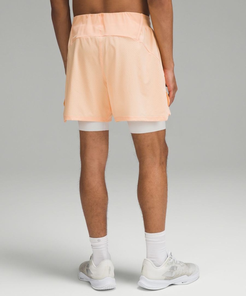 Lululemon Vented Tennis Kurze Hose Herren Orange Rosa | 2853RPSBN