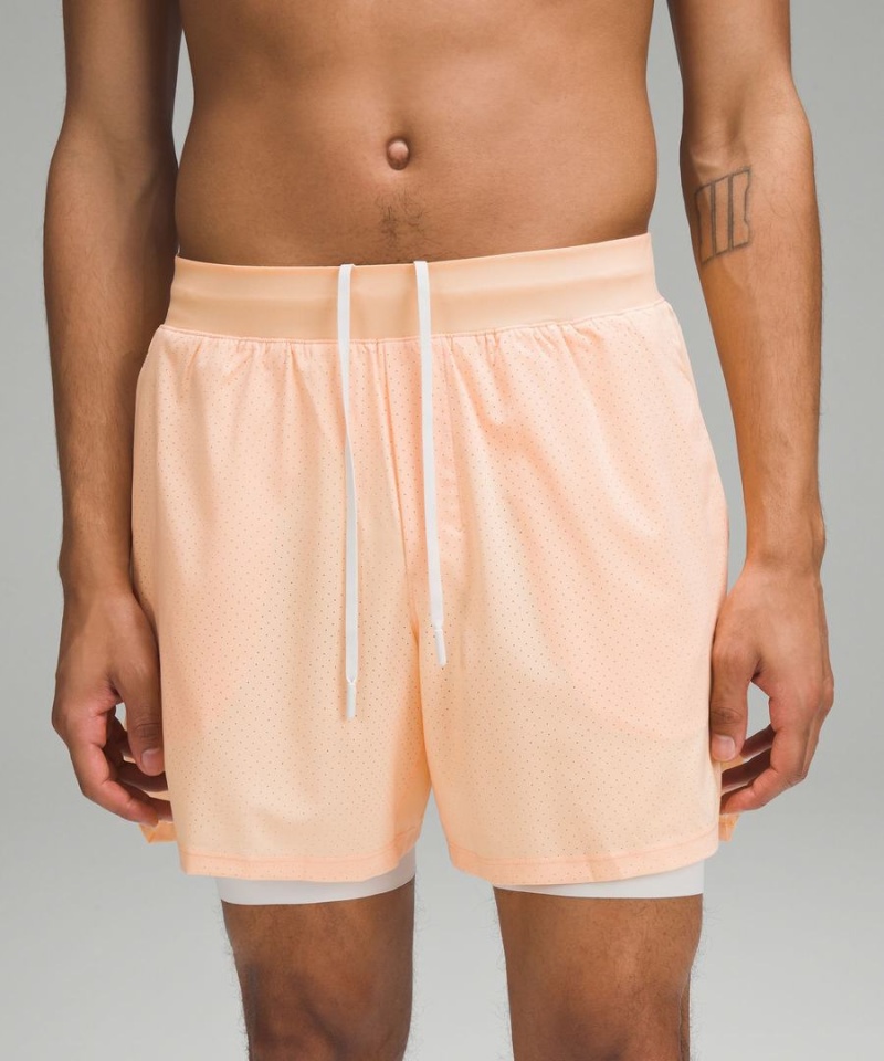 Lululemon Vented Tennis Kurze Hose Herren Orange Rosa | 2853RPSBN