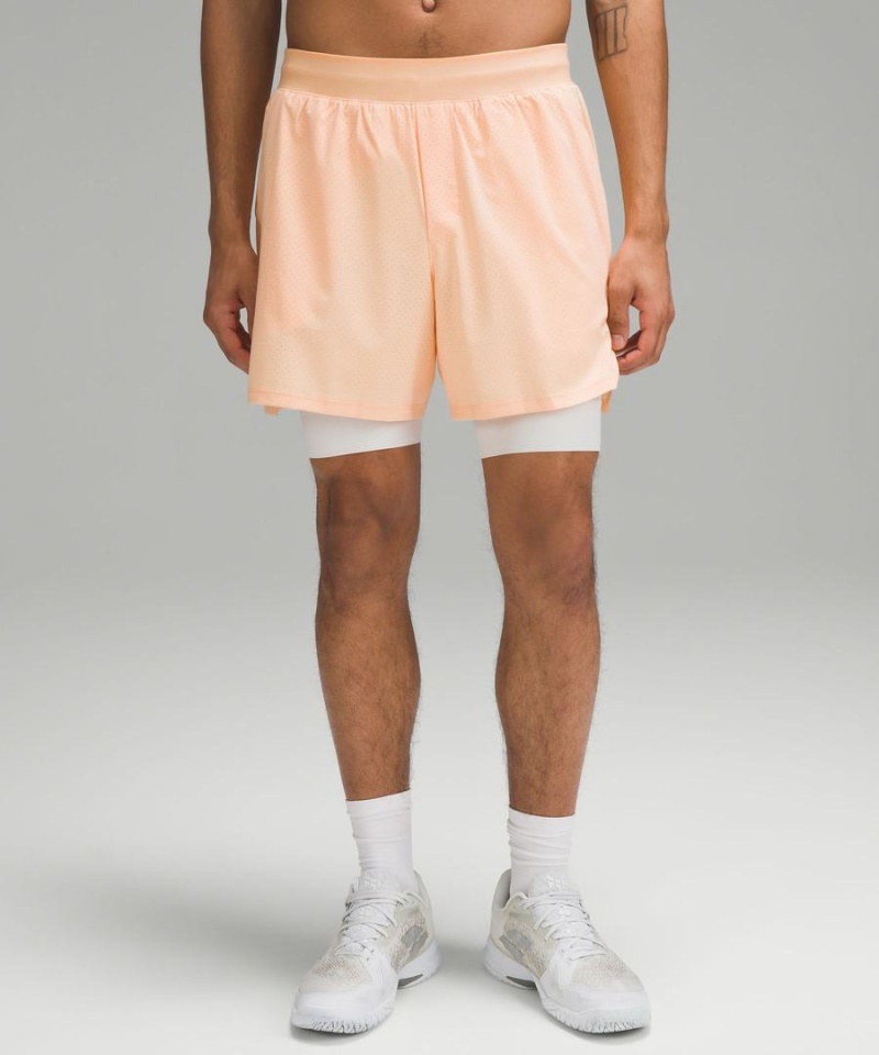 Lululemon Vented Tennis Kurze Hose Herren Orange Rosa | 2853RPSBN