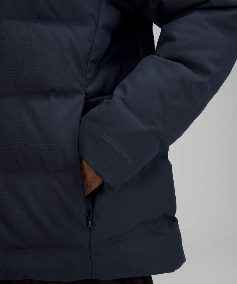 Lululemon Wunder Puff Tech Canvas Daunenjacken Herren Navy | 4721EBLWV