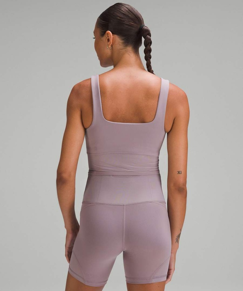 Lululemon Wunder Train Mesh Panel Tanktop Damen Lila | 2186AJUKB