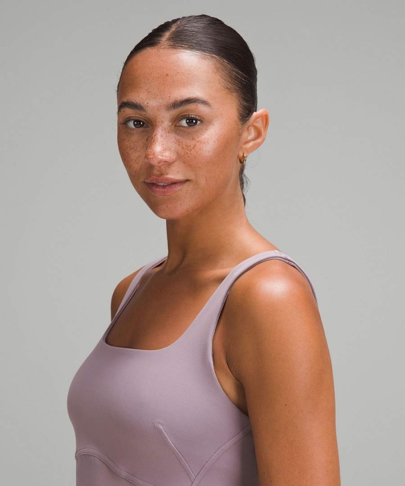 Lululemon Wunder Train Mesh Panel Tanktop Damen Lila | 2186AJUKB