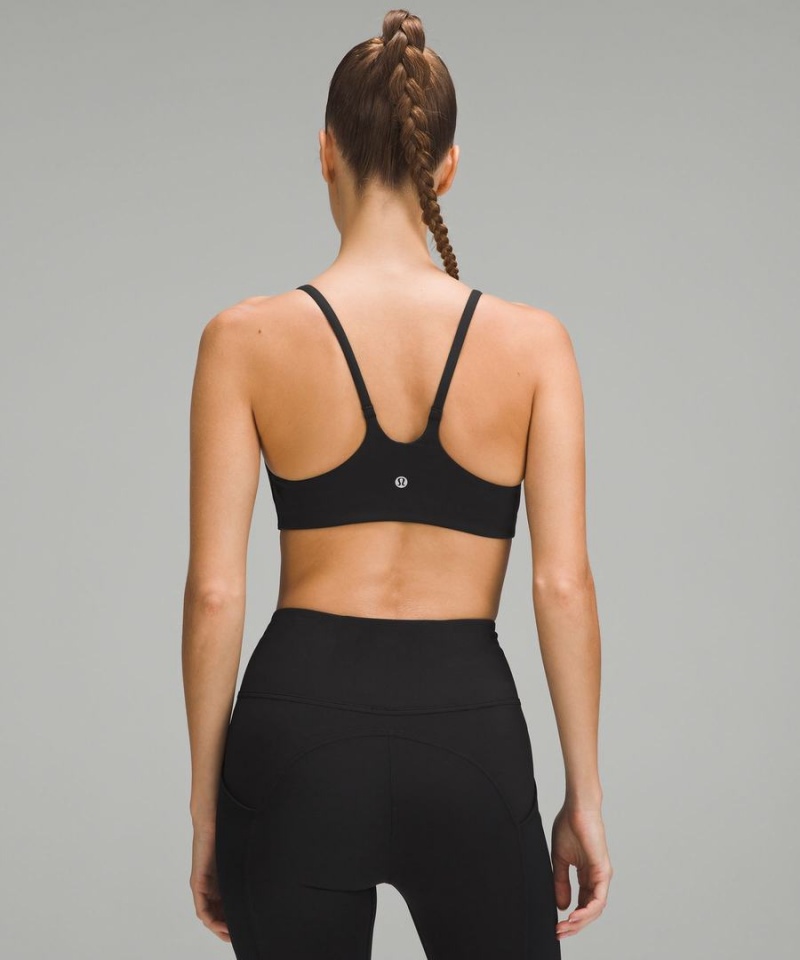 Lululemon Wunder Train Riemchen Racer Bra Light Support, A/B Cup Sport BH Damen Schwarz | 1768YWJHV