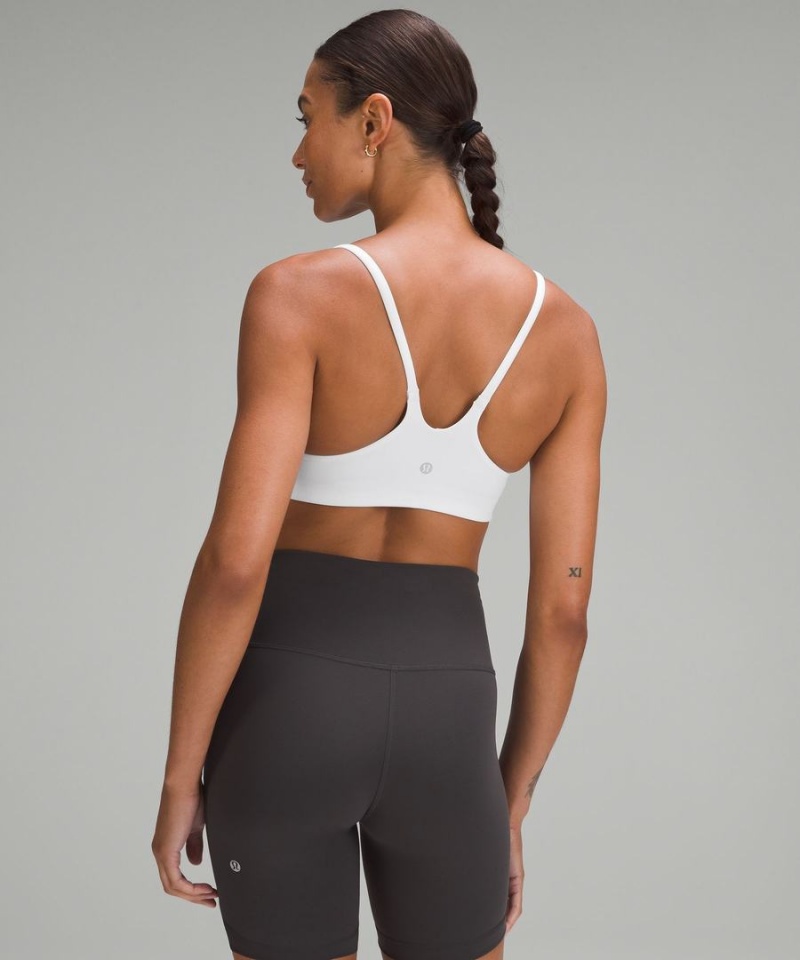 Lululemon Wunder Train Riemchen Racer Bra Light Support, A/B Cup Sport BH Damen Weiß | 6085MKCAT