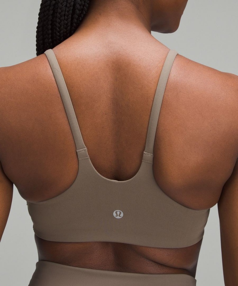 Lululemon Wunder Train Riemchen Racer Bra Light Support, C/D Cup Sport BH Damen Grau | 2546ZUCJD