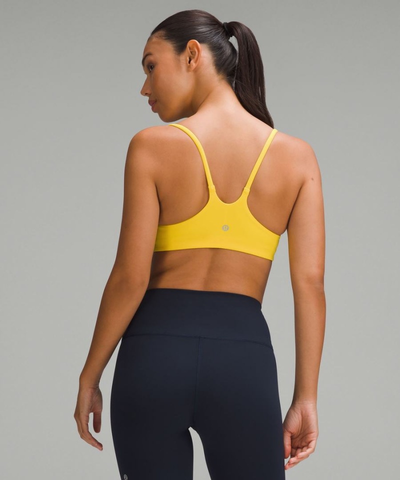 Lululemon Wunder Train Riemchen Racer Bra Light Support, A/B Cup Sport BH Damen Gelb | 4327CEFWO