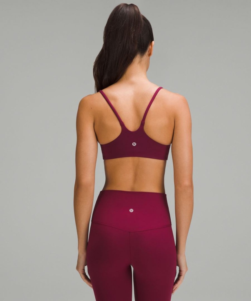 Lululemon Wunder Train Riemchen Racer Bra Light Support, A/B Cup Sport BH Damen Bordeaux | 1574NEVXS