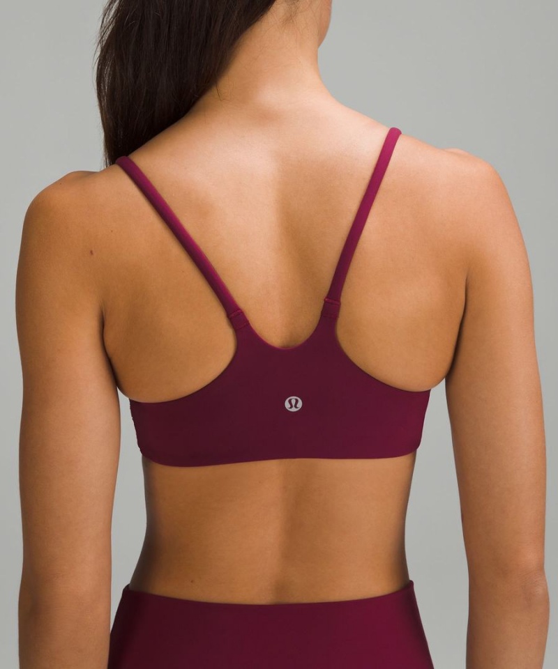 Lululemon Wunder Train Riemchen Racer Bra Light Support, A/B Cup Sport BH Damen Bordeaux | 1574NEVXS