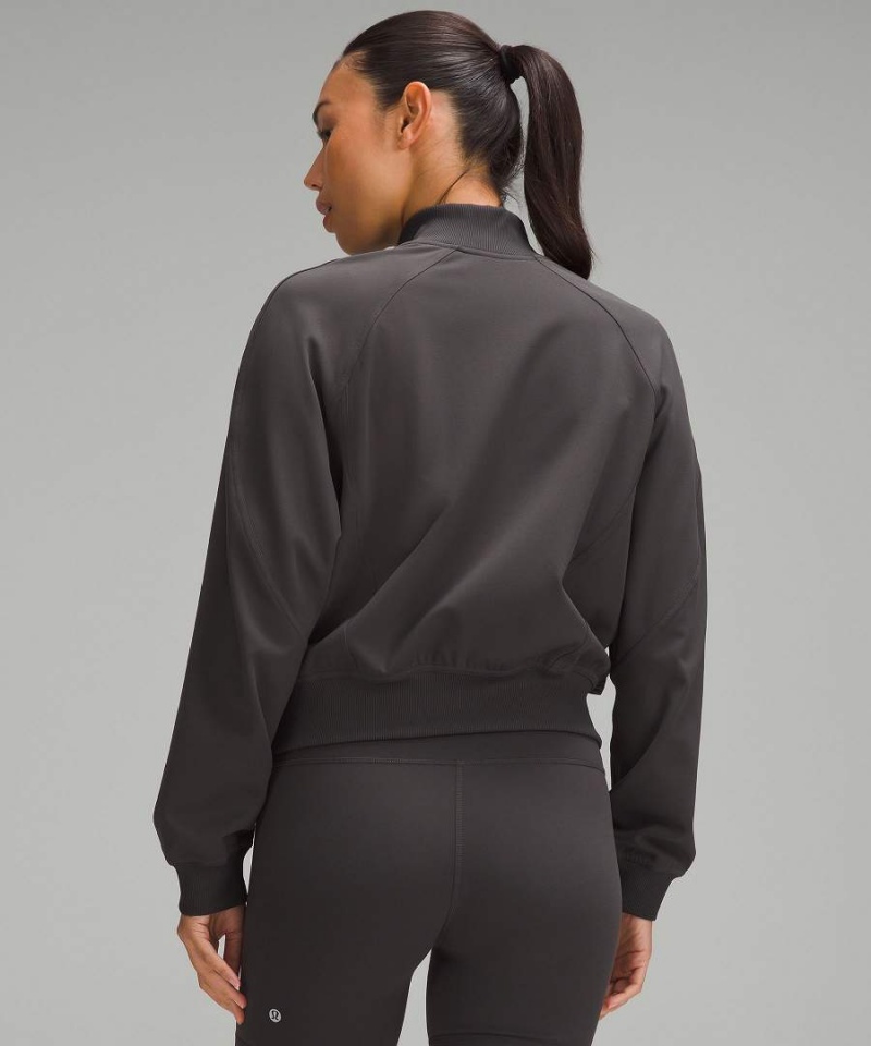 Lululemon Wunder Train Twill Sportjacke Damen Tiefesgrau | 3152KARIG