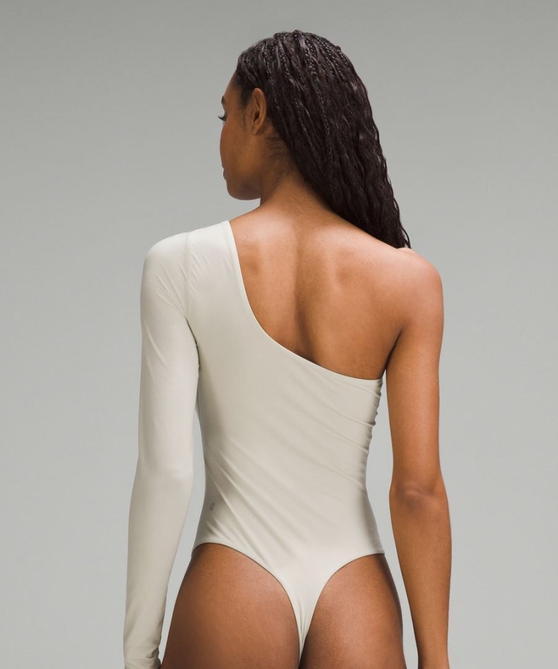 Lululemon Wundermost Ultra-Soft Nulu Long-Sleeve One-Shoulder Body Damen Braun | 6872JOEZD