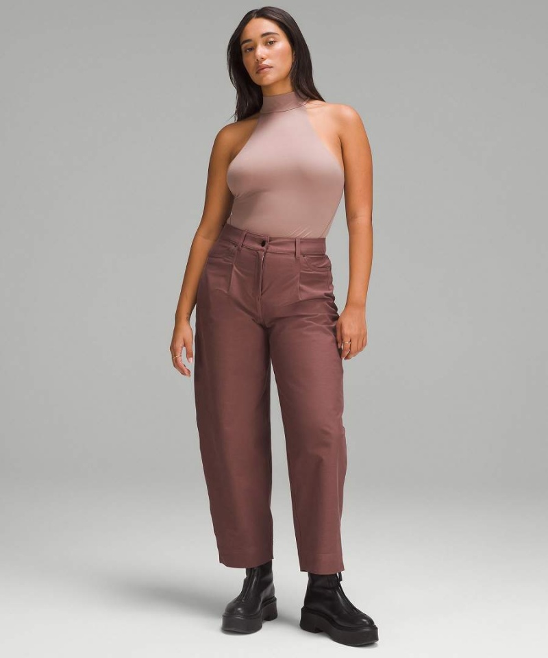 Lululemon Wundermost Ultra-Soft Nulu Mockneck Ärmellose Body Damen Rosa | 5372KRLIO