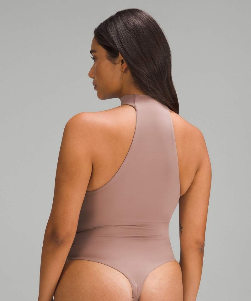 Lululemon Wundermost Ultra-Soft Nulu Mockneck Ärmellose Body Damen Rosa | 5372KRLIO