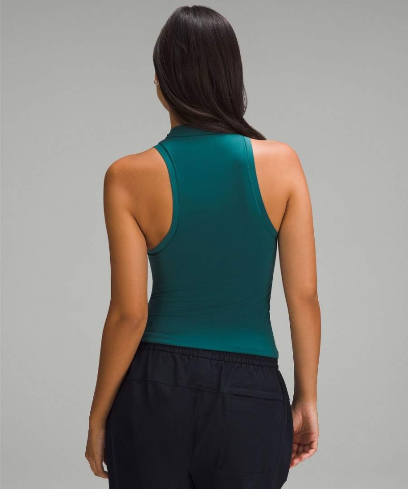 Lululemon Wundermost Ultra-Soft Nulu Mockneck Tanktop Damen Türkis | 8451AFHUV