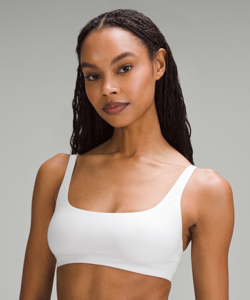 Lululemon Wundermost Ultra-Soft Nulu Scoop-Neck Bralette A–D Cups Sport BH Damen Weiß | 6785HZPTO