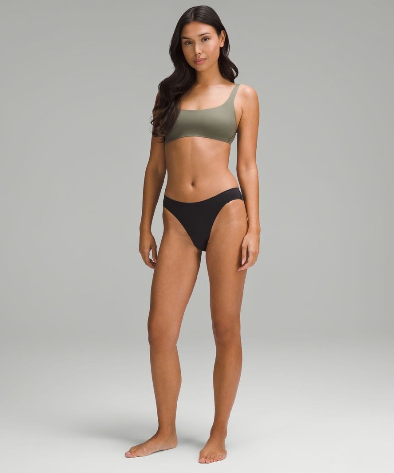 Lululemon Wundermost Ultra-Soft Nulu Scoop-Neck Bralette A–D Cups Sport BH Damen Grün | 4293KYZMP