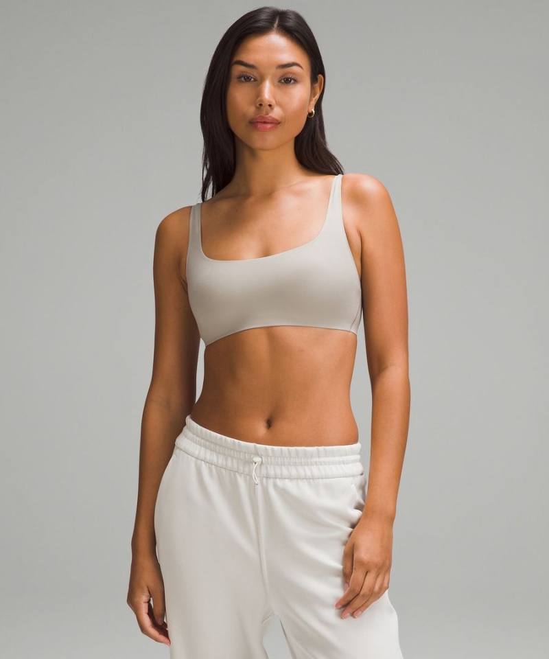 Lululemon Wundermost Ultra-Soft Nulu Scoop-Neck Bralette A–D Cups Sport BH Damen Grau | 4120HGUXN