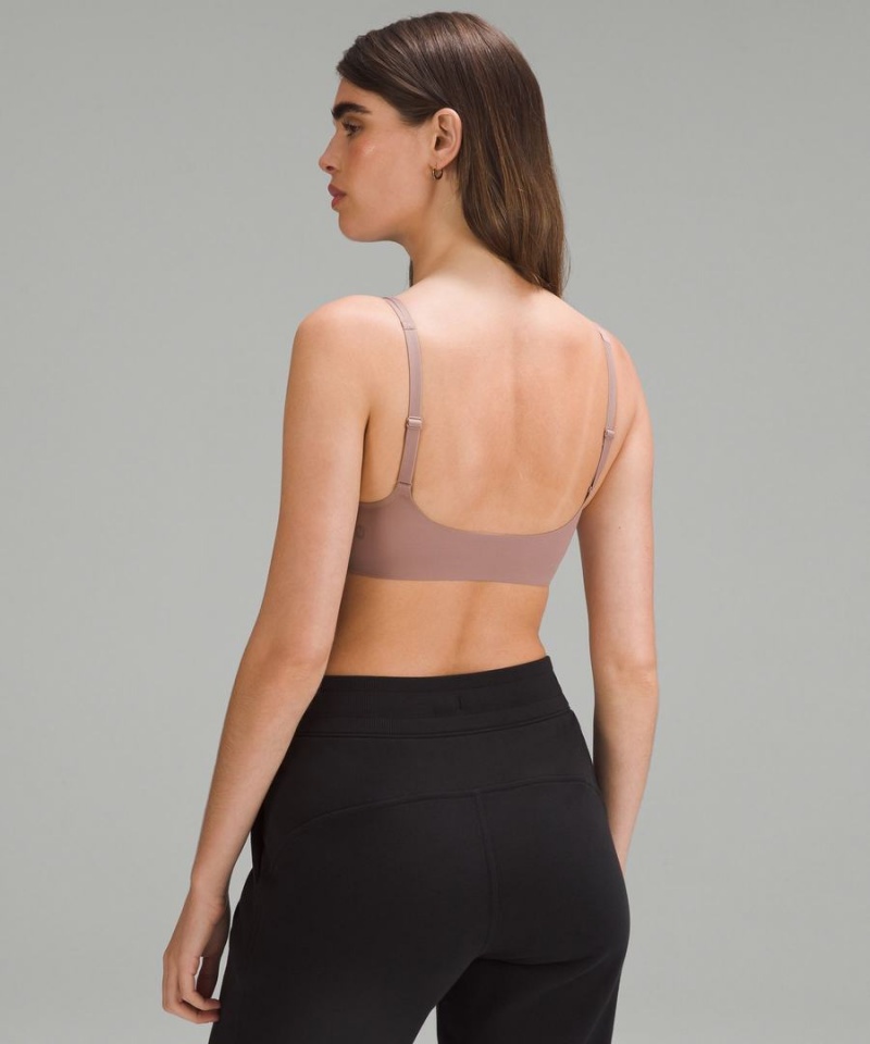 Lululemon Wundermost Ultra-Soft Nulu Scoop-Neck Bralette A–D Cups Sport BH Damen Rosa | 8532JISHX