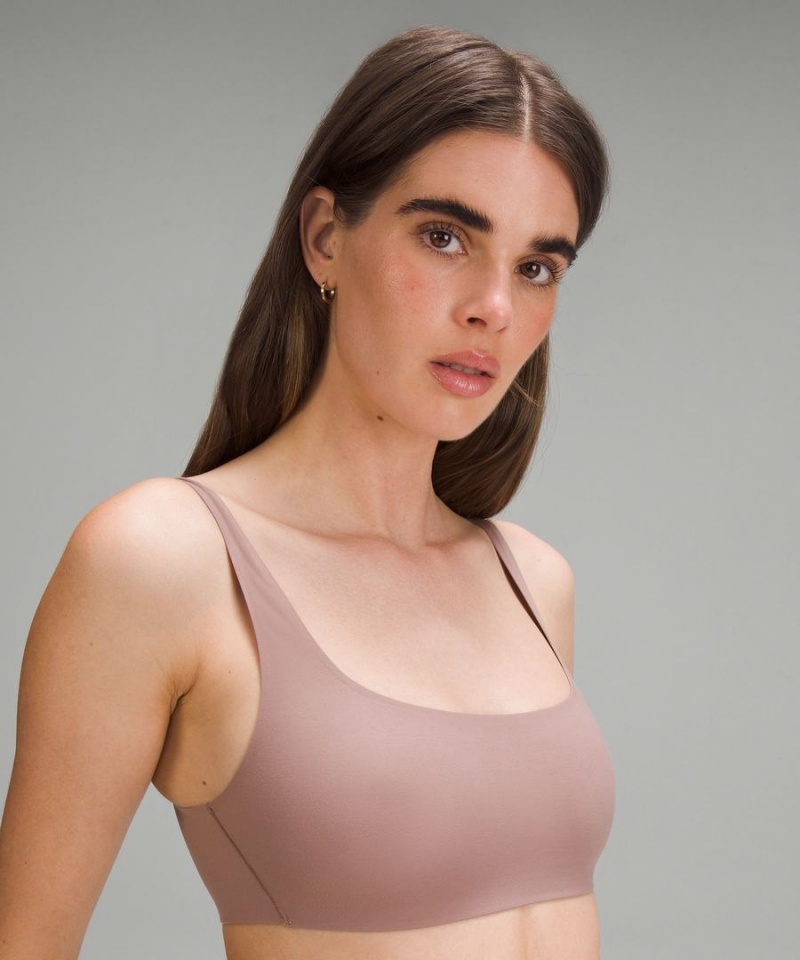 Lululemon Wundermost Ultra-Soft Nulu Scoop-Neck Bralette A–D Cups Sport BH Damen Rosa | 8532JISHX