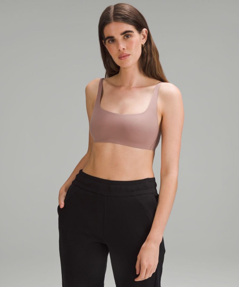 Lululemon Wundermost Ultra-Soft Nulu Scoop-Neck Bralette A–D Cups Sport BH Damen Rosa | 8532JISHX