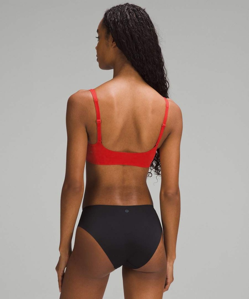 Lululemon Wundermost Ultra-Soft Nulu Scoop-Neck Bralette A–D Cups Sport BH Damen Rot | 0597RCNMW