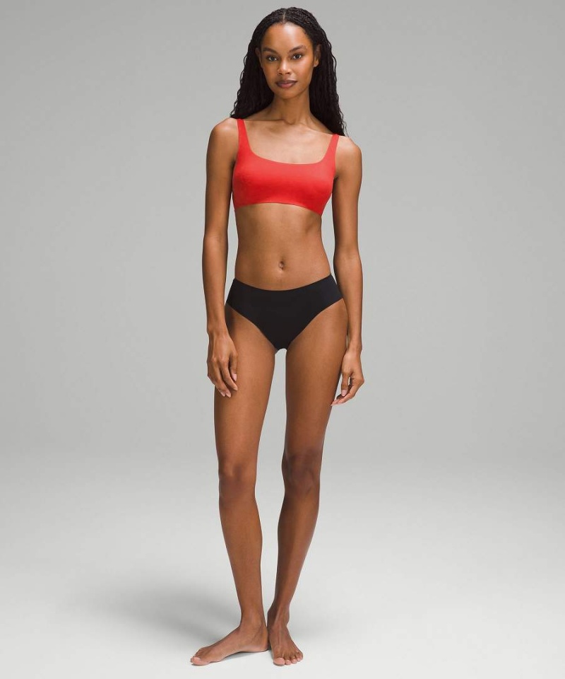 Lululemon Wundermost Ultra-Soft Nulu Scoop-Neck Bralette A–D Cups Sport BH Damen Rot | 0597RCNMW