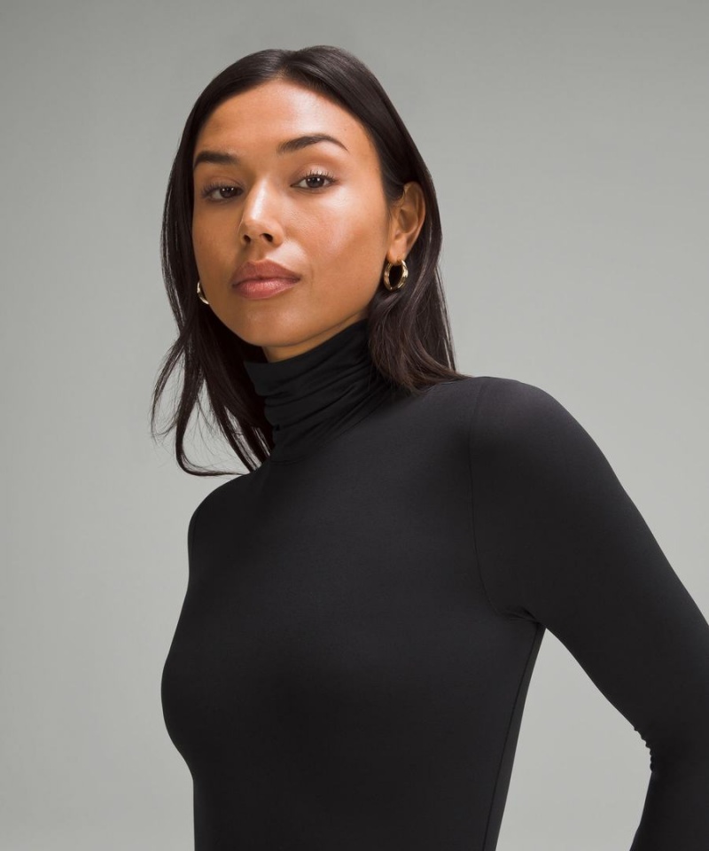 Lululemon Wundermost Ultra-Soft Nulu Turtleneck Body Damen Schwarz | 8610ODHUZ