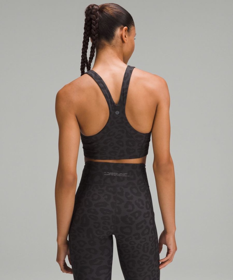 Lululemon lab Everlux Jacquard Train Sport BH Damen Tiefesgrau Schwarz | 8250OQDFT