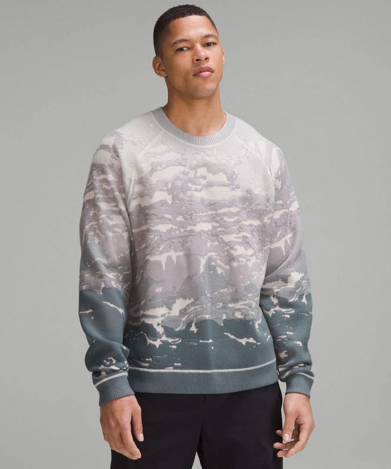 Lululemon lab Textured Jacquard Pullover Herren Hellmehrfarbig | 7150DIAGZ